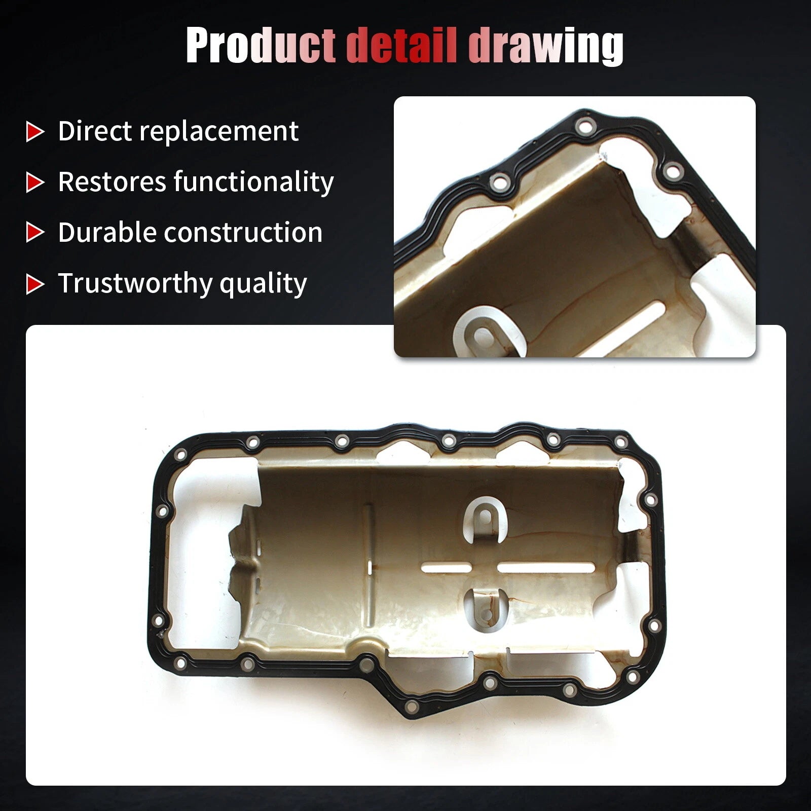Oil Pan Gasket for Dodge Ram 1500, Jeep Grand Cherokee, Liberty (2002–2012)