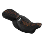 Black Driver Passenger Seat for Harley Touring Electra Street Road Glide (2009–2023)