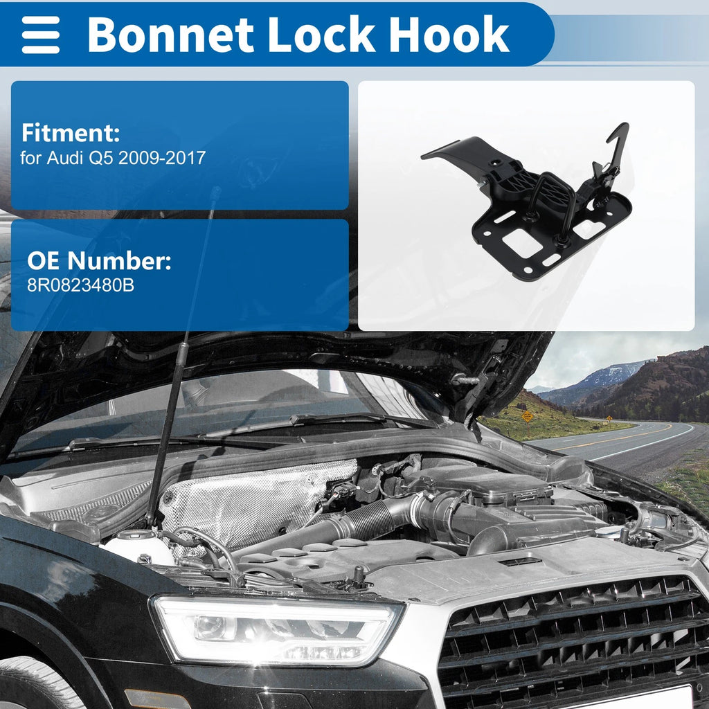 Hood Latch Assembly for Audi Q5 (2009–2017) No. 8R0823480B