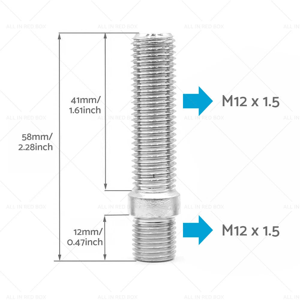 20pcs Wheel Stud Conversion Bolts M12x1.5 for German Cars
