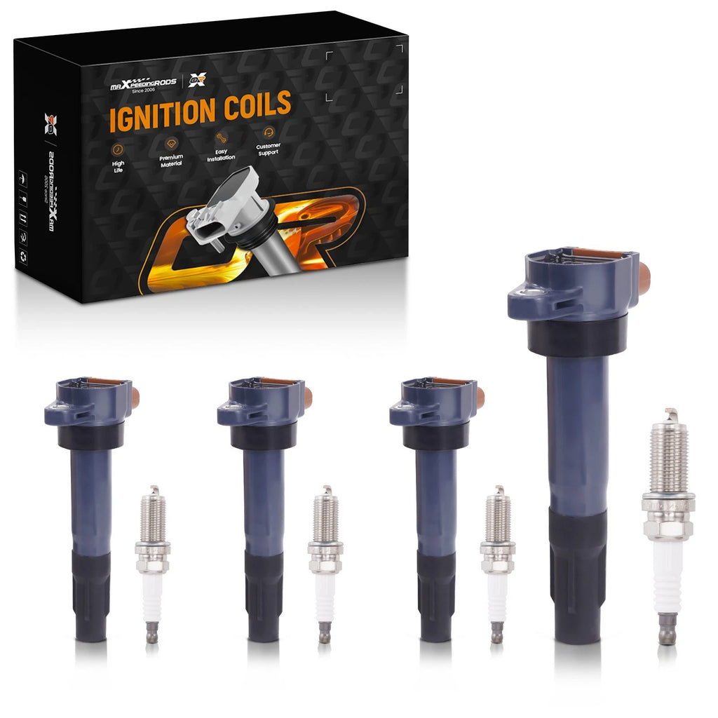 4x Ignition Coil and Spark Plug for Suzuki Grand Vitara (2009–2013)