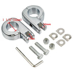 1.25" Chrome Foot Pegs Mounting Kit for Harley Highway Engine Guard Bars