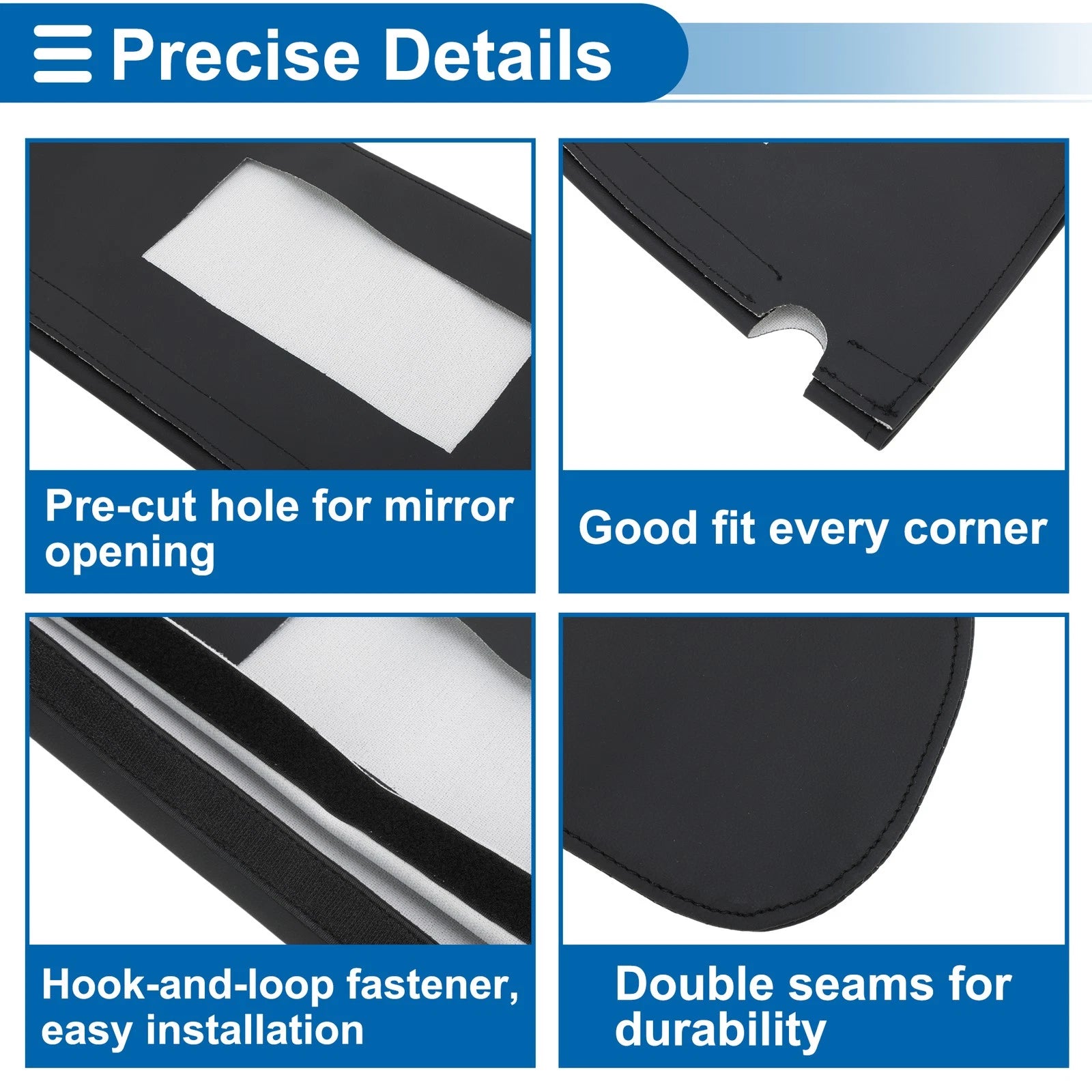 Sun Visor Cover Set for Chevy Tahoe (1995–1999) Left & Right Side Black