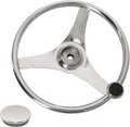 3 Spoke Stainless Steel Steering Wheel for Marine Boat (13.5 Inch)