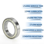 6012ZZ Deep Groove Ball Bearing for Scooter Skateboard Wheel (60x95x18mm)