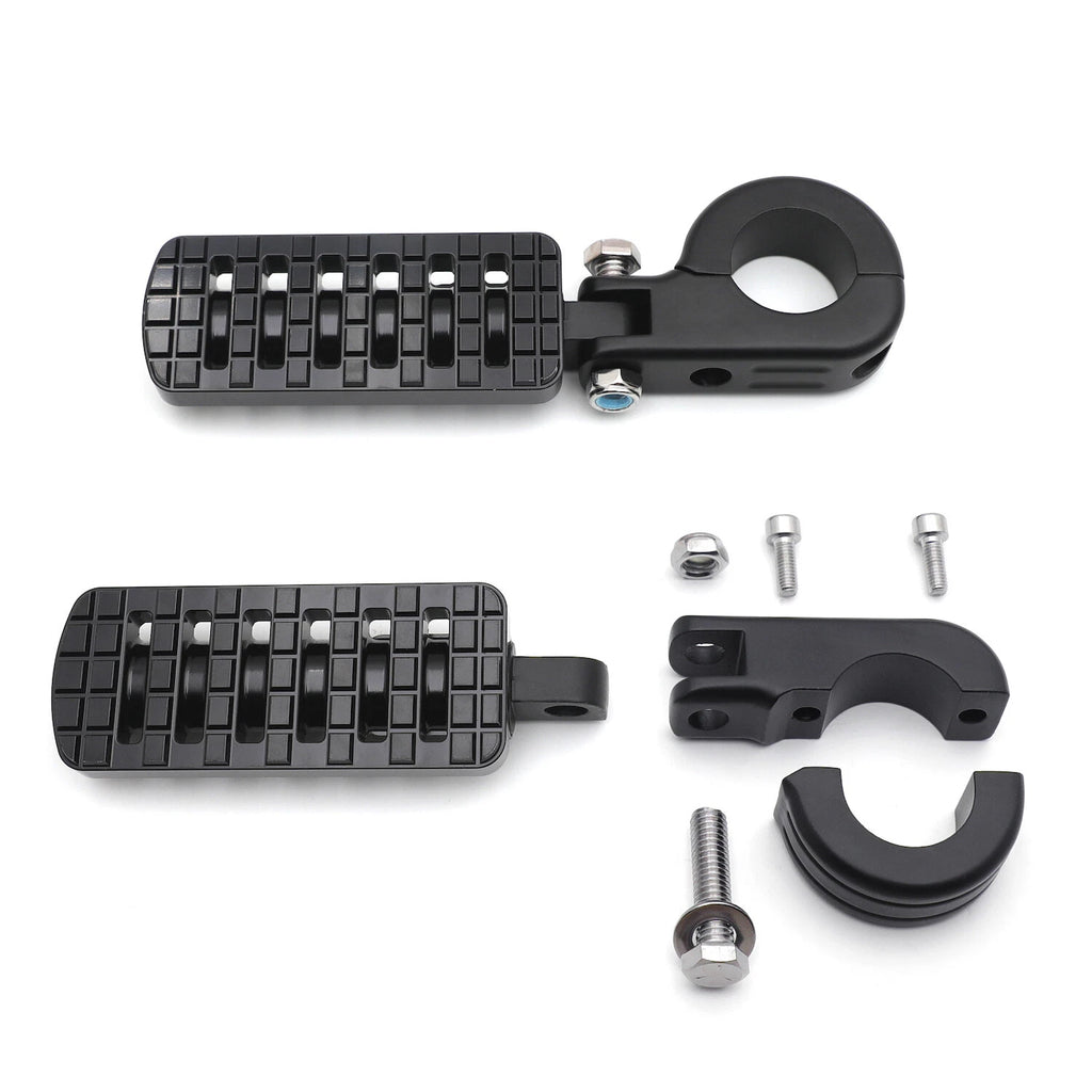 Black Racing Dominator CNC Footpeg w/ 1.25" P-Clamp for Yamaha Roadstar