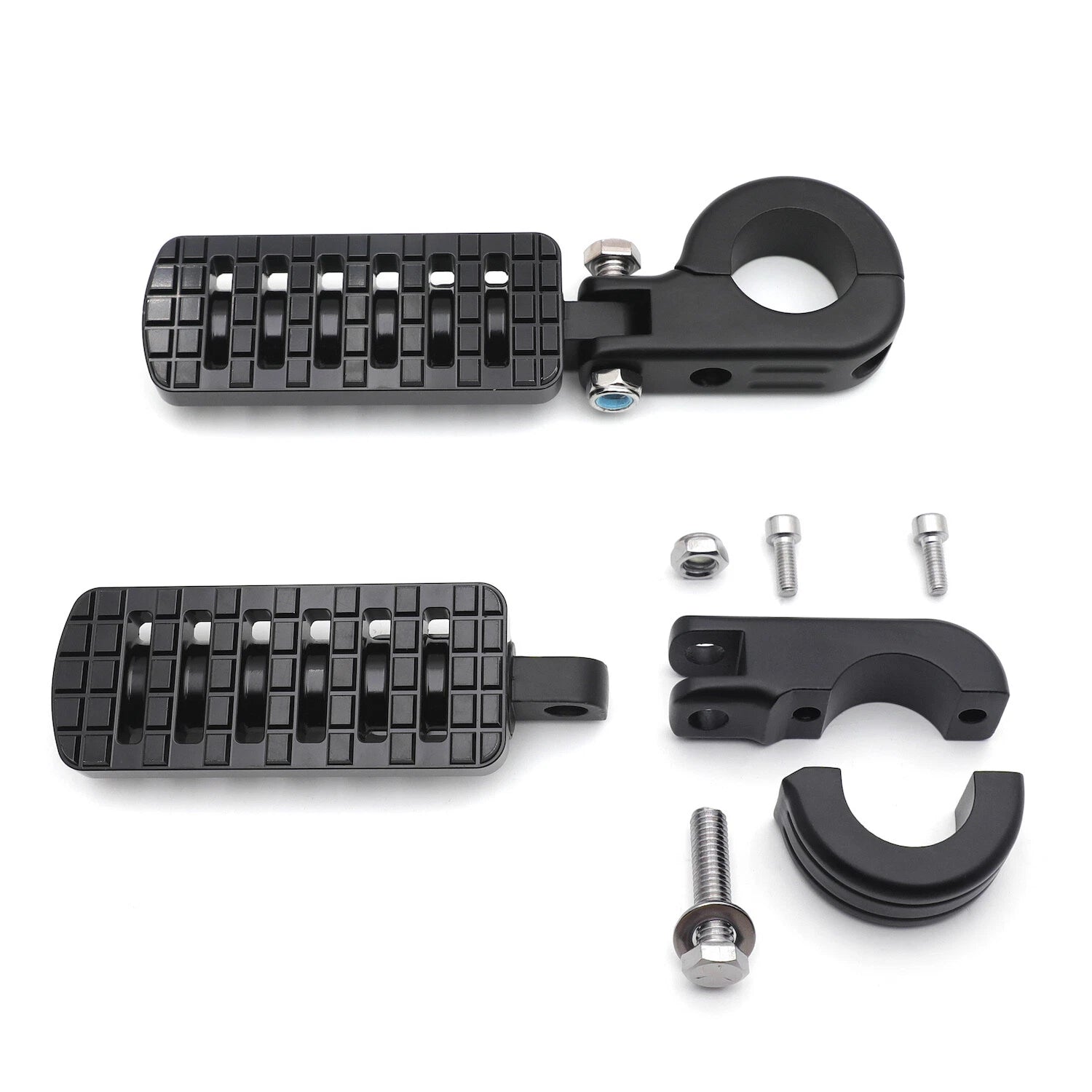 Black Racing Dominator CNC Footpeg w/ 1.25" P-Clamp for Yamaha Roadstar