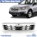 Front Chrome Grille Shell with Silver Insert for Subaru Forester (2011–2013)