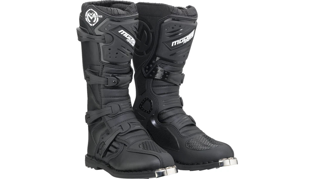 Moose Racing Qualifier MX Boots for ATV Dirt Bike (Adult, Black)