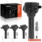 Set of 4 Ignition Coils & 4 Iridium Spark Plugs for Subaru Outback Forester 