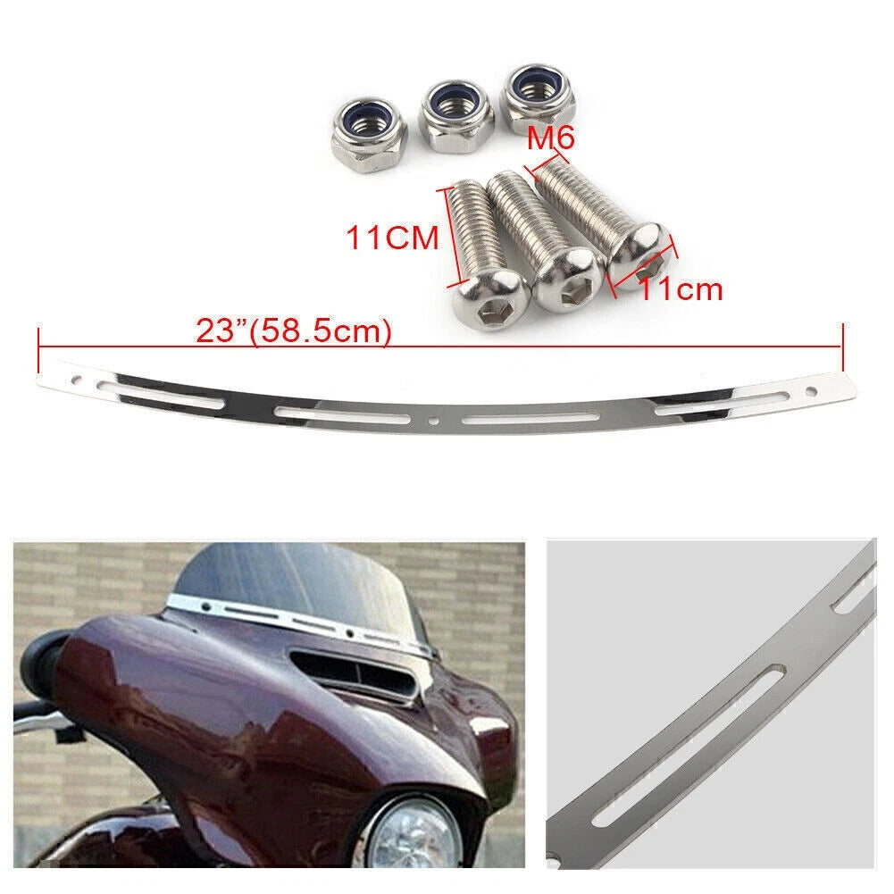 Set of 4 Slotted Batwing Fairing Windshield Trim for Harley Electra Glide (1996–2013)