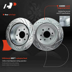 Rear Drilled Brake Rotors & Ceramic Pads for Nissan Pathfinder (2005–2012)
