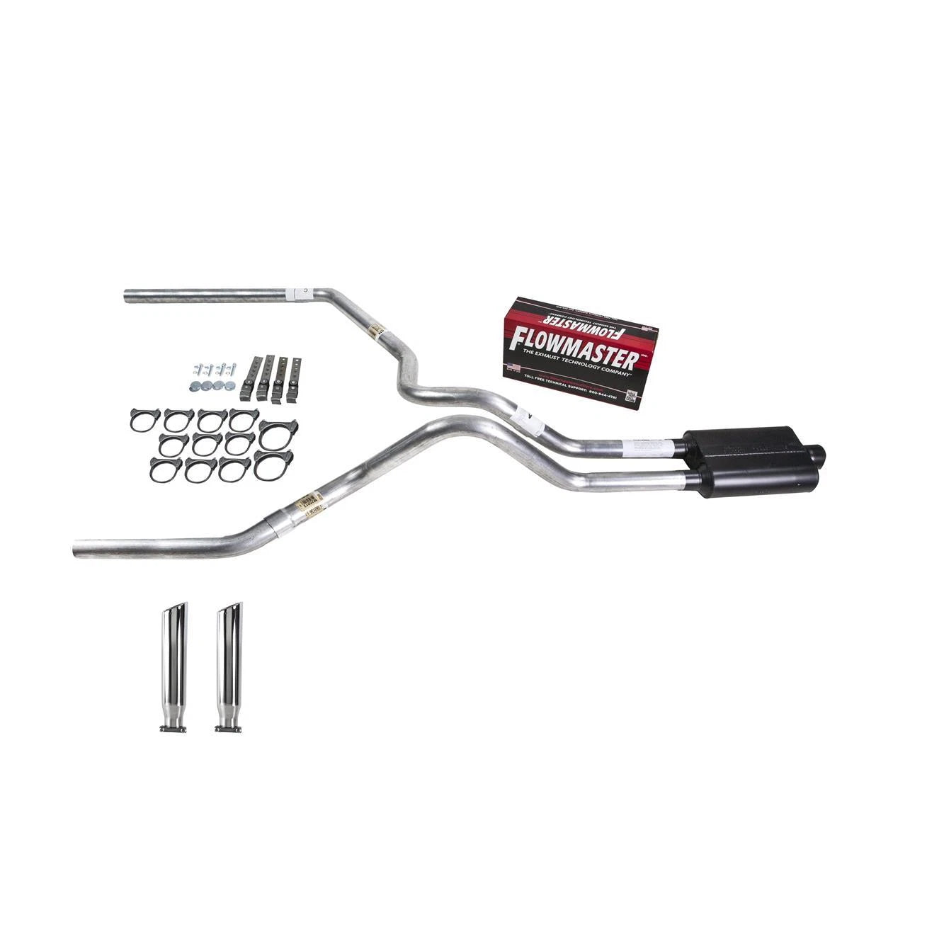 Dual Exhaust MA Pipe for F150 (1987–1994) - Flowmaster Super 44 RC Tip