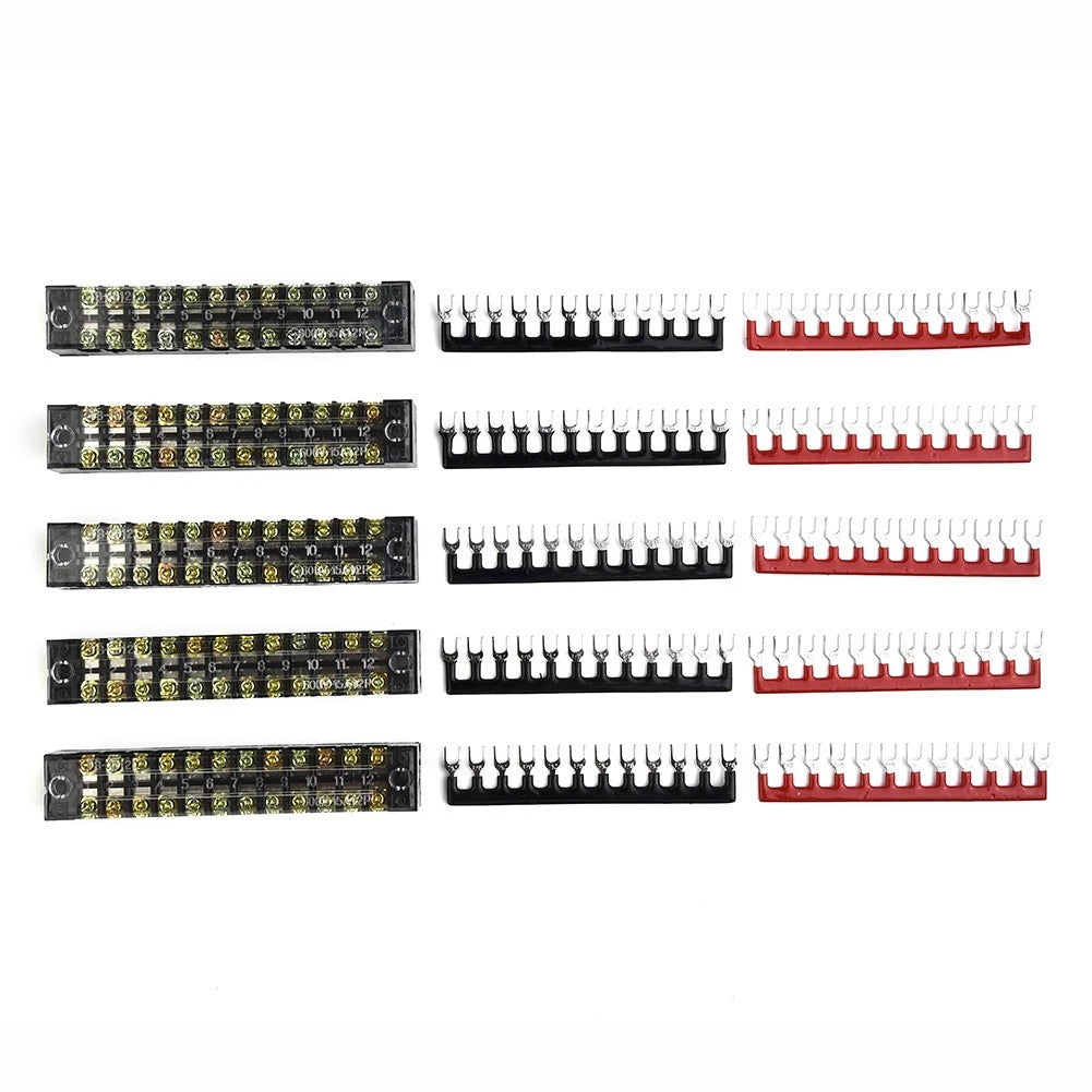 12-Position Power Distribution Bus Bar Terminal Block for Car Marine RV