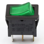 16A Green LED Mini Rocker Toggle Switch for Universal Applications (12V)