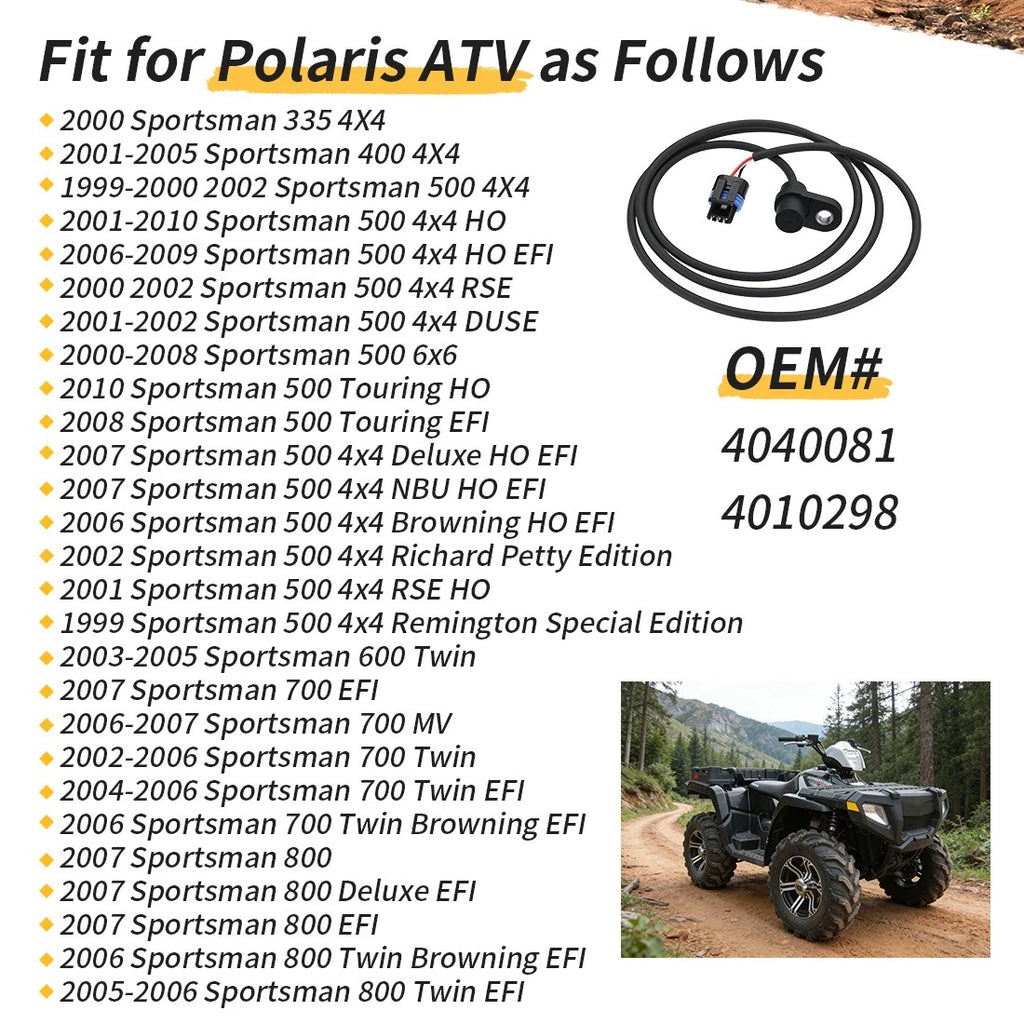 Speed Sensor for Polaris Sportsman 335 400 500 600 700 (2000–2009)