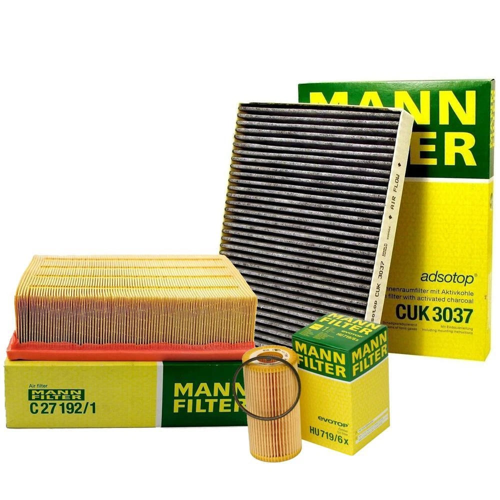 Mann Oil Air Carbon Cabin Filter Service Kit for Audi A4 Quattro (2002–2008)
