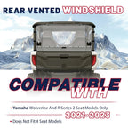 Rear Clear Windshield for Yamaha Wolverine RMAX2 1000 (2021–2024)