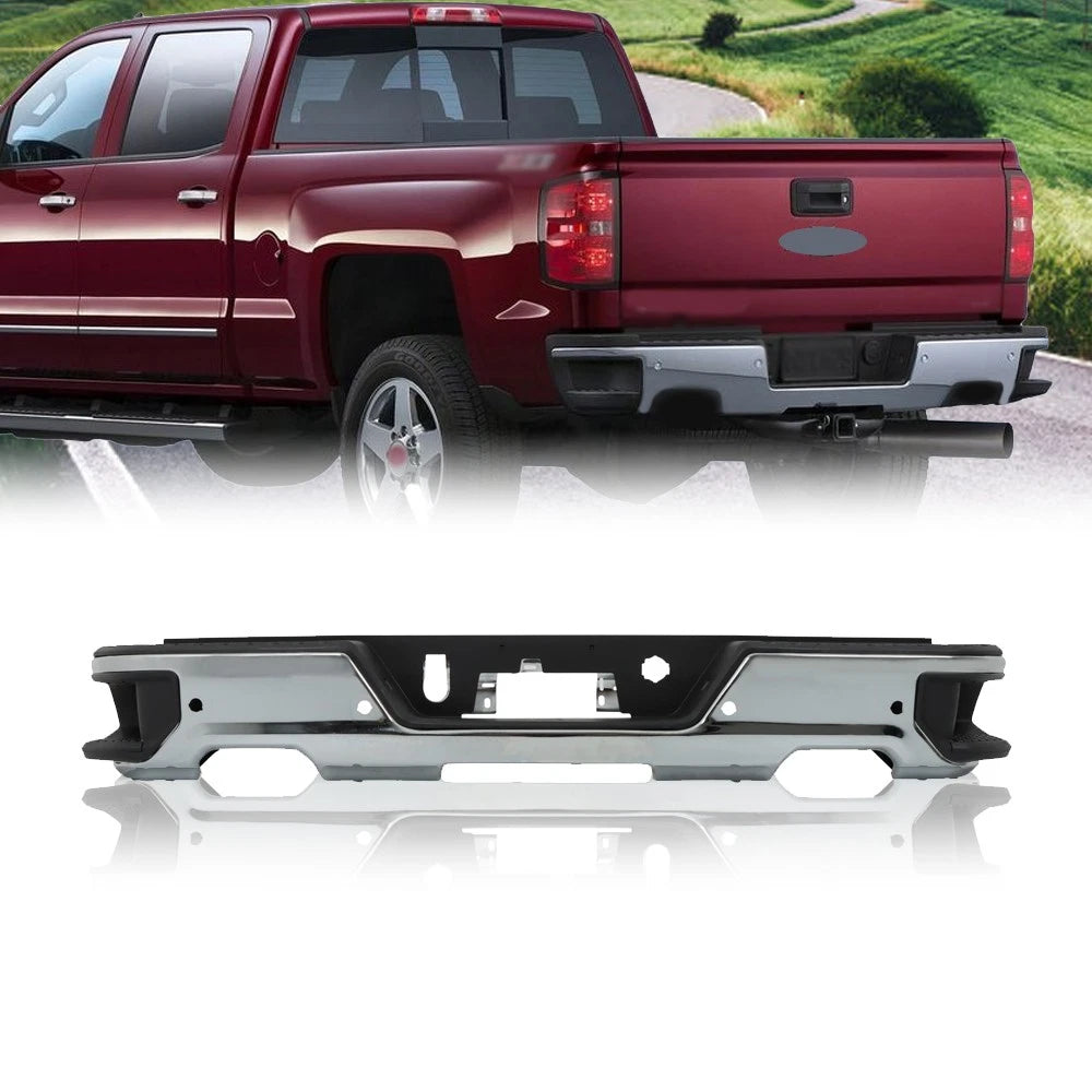 Steel Rear Bumper Assembly for Chevy Silverado GMC Sierra 1500 (2019-2023)