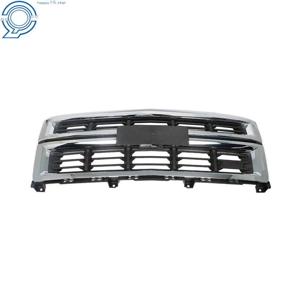Black Chrome Front Bumper Grille for Chevrolet Silverado 1500 (2014-2015)
