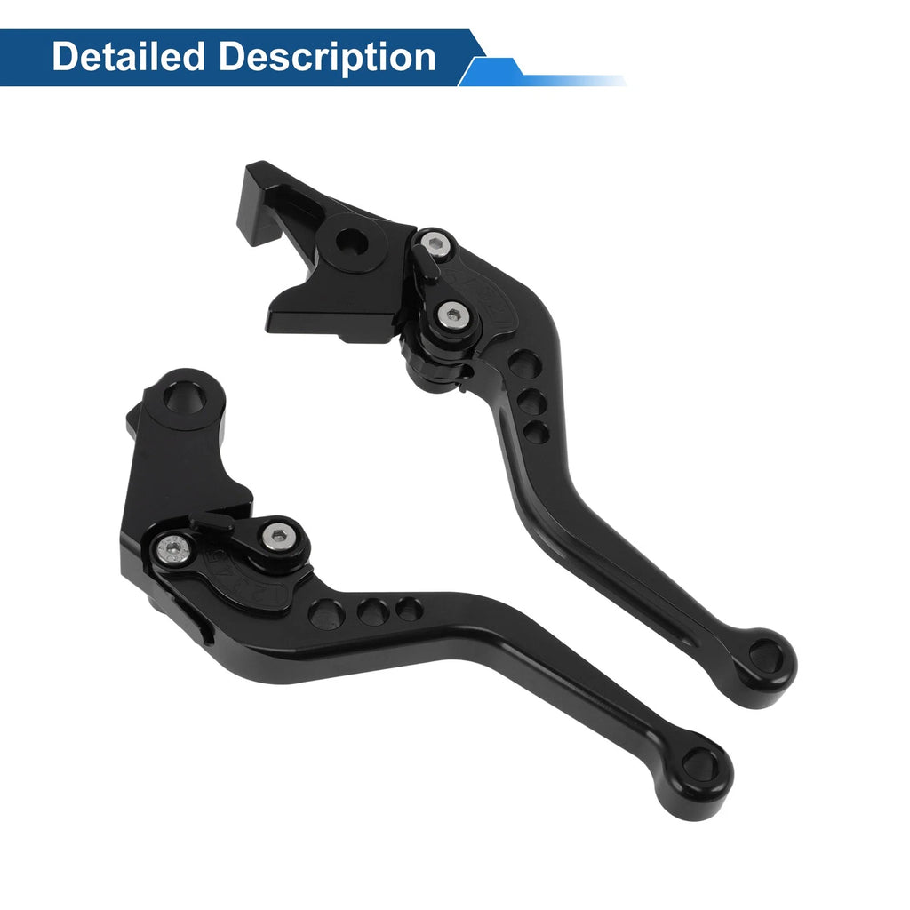 Adjustable Short Brake Clutch Levers for Honda CBR600 F2 (1991–2007) Solid Black