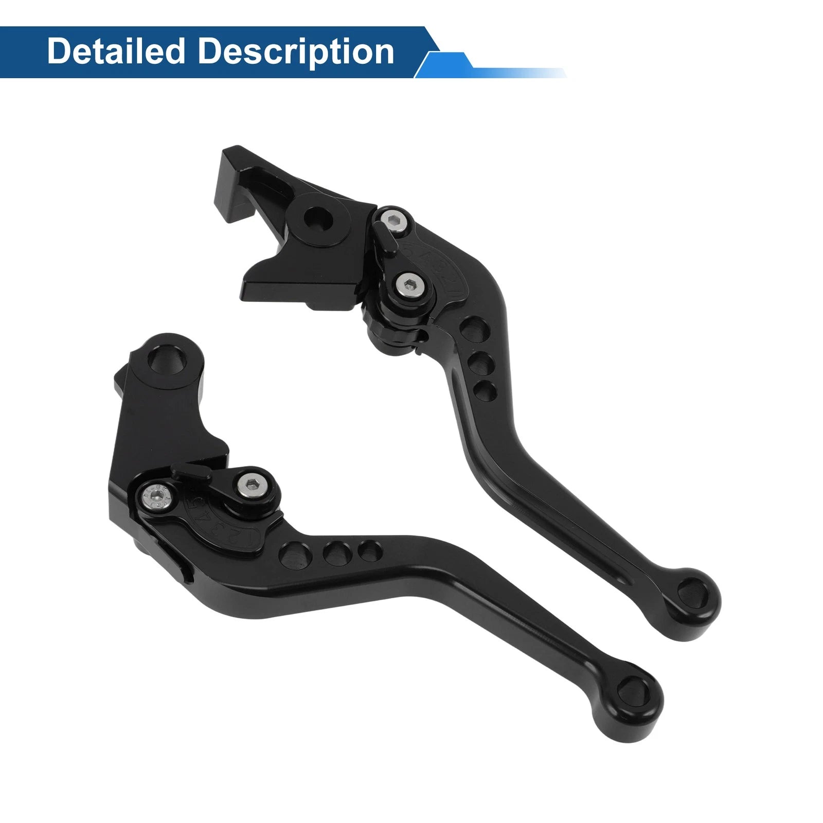 Adjustable Short Brake Clutch Levers for Honda CBR600 F2 (1991–2007) Solid Black