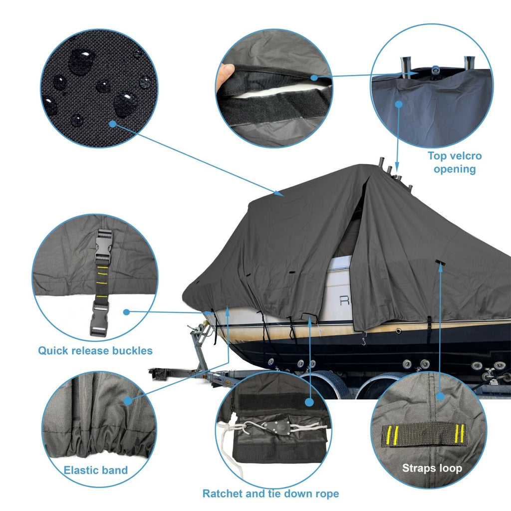 Boat Cover for Polar 1700 CC T-Top (Pro)