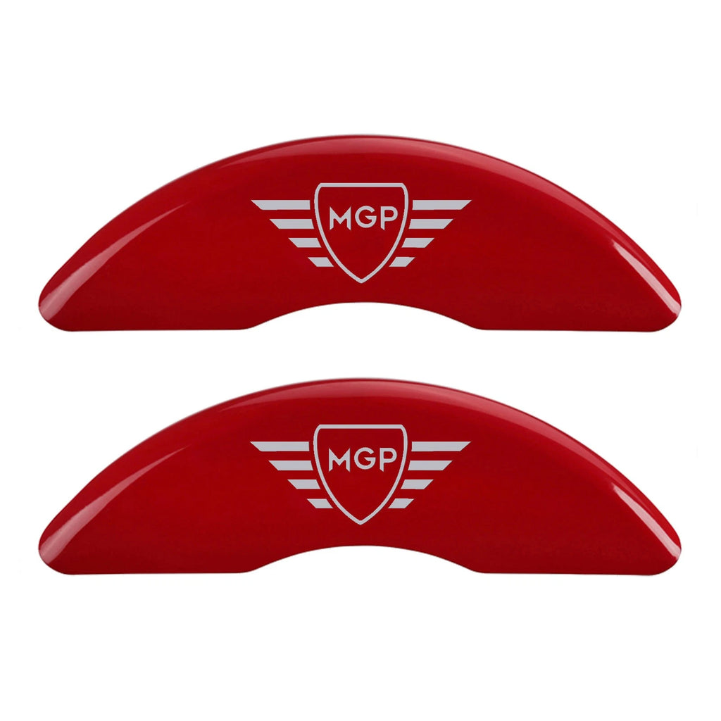 Red Caliper Covers Set of 4 with Silver MGP Logo for Jaguar XE (2017–2019)