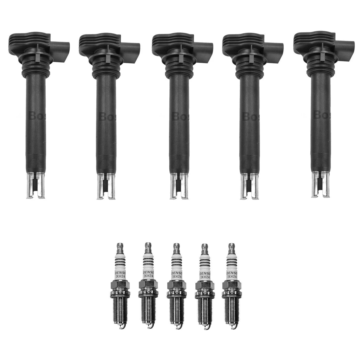 Set of 5 Ignition Coils & Iridium Spark Plugs for Audi TT RS Quattro (2009–2019)