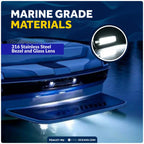 2X Cool White LED Underwater Lights for Boat (12V)