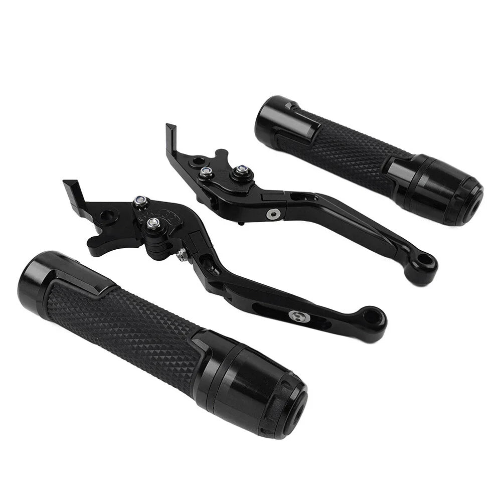 Black Extendable Brake Clutch Lever Grip Set for BMW S1000XR (2015-2021)