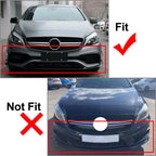 Black ABS Front Lip Spoiler Fins for Mercedes Benz A-Class (2016-2018)