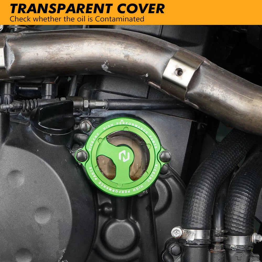 Oil Filter Cover Cap Plug for Kawasaki KLR650 (1987–2024)