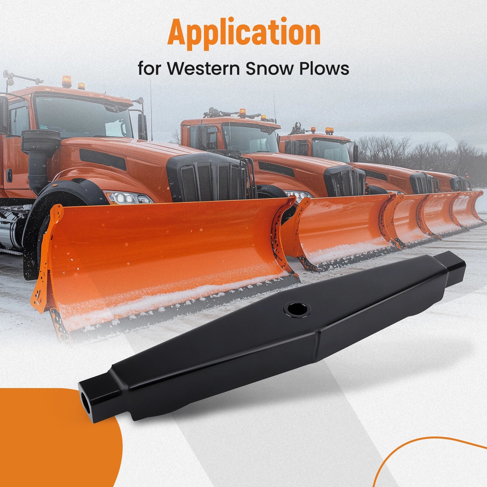 Greasable Pivot Bar Assembly for Western Snow Plow (67842, 67842-1, 1304420)