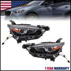 Set of 2 Halogen Headlight Headlamps for Mazda CX-3 (2016–2022)