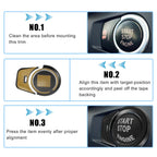 Start Stop Button Cover Sticker Kit for BMW 2 3 4 5 6 7 X1 X2 X3 X4 X5 (2012–2020)