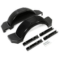 Set of 2 Glossy Black Single Axle Trailer Fenders for 13" Wheels