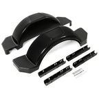 Set of 2 Glossy Black Single Axle Trailer Fenders for 13" Wheels