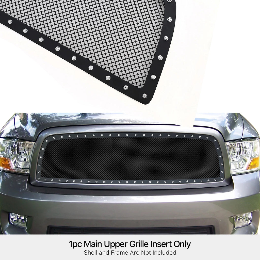 Grille Inserts for Dodge Ram 1500 (2009-2012) - Upper Black Rivets