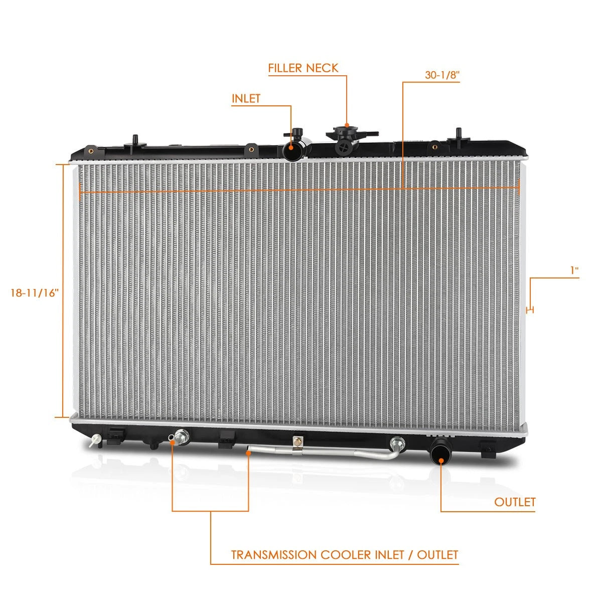 Aluminum Cooling Radiator DPI-13023 for Toyota Highlander (2008–2013)