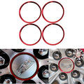 Red Alloy Wheel Rim Center Hub Caps for Cadillac SRX (2010–2016)
