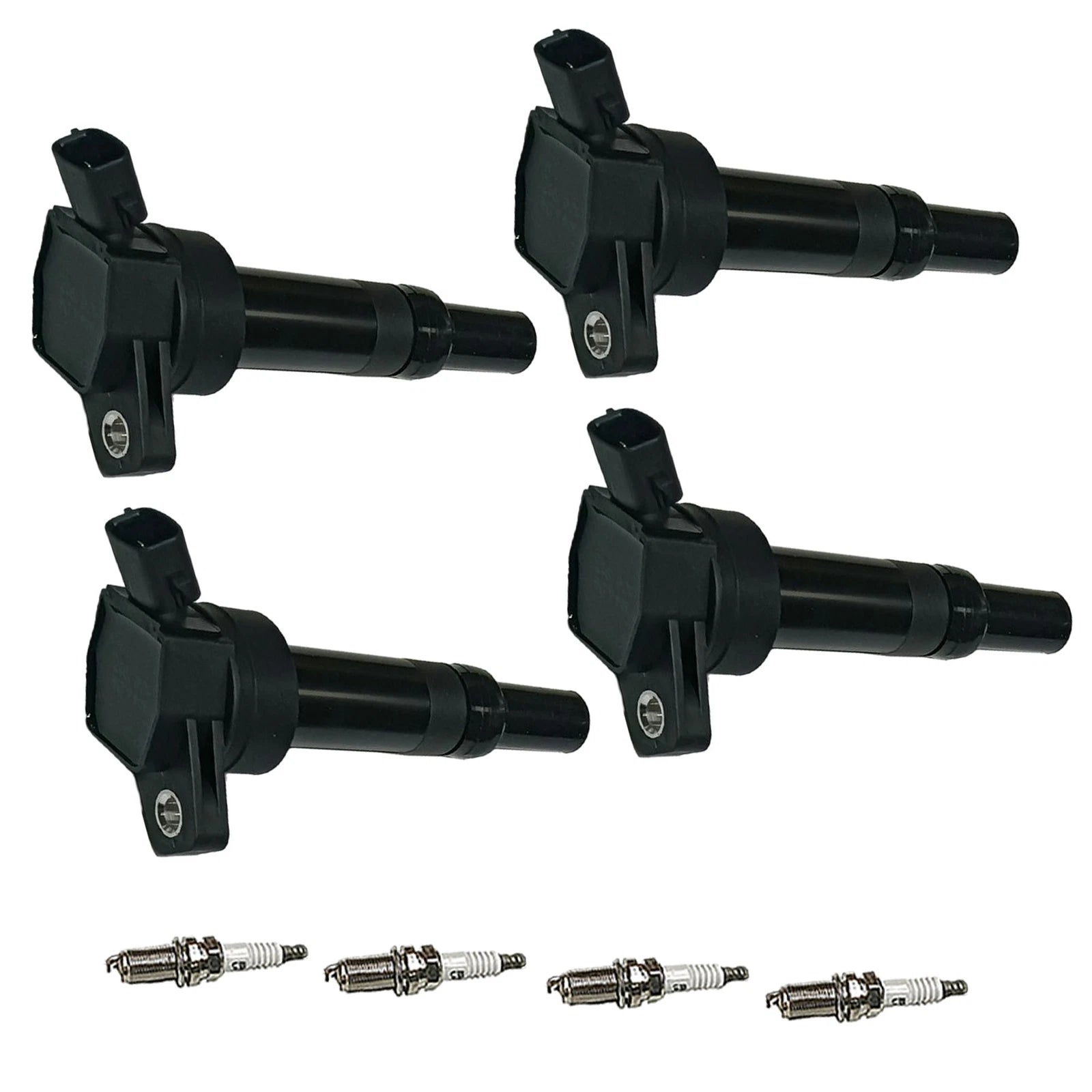 4X Ignition Coils & Spark Plugs for Hyundai Kia Elantra Tucson Forte (UF651)