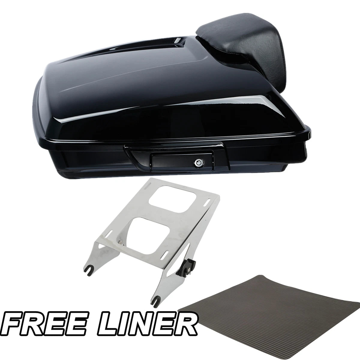 Razor Trunk Backrest Pad Mount Rack for Harley Street Road Glide (2014–2023)