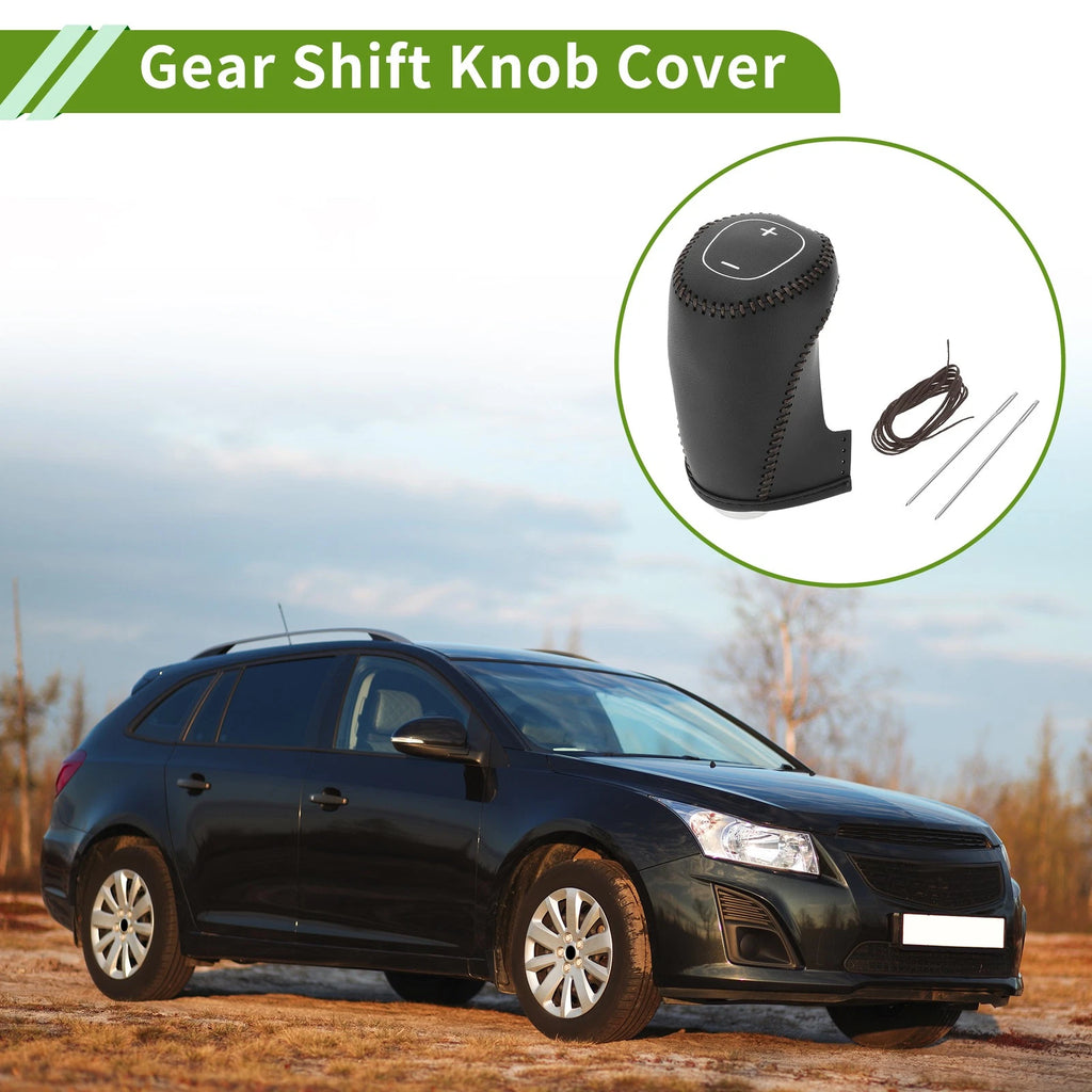 1 Pc Gear Shift Knob Cover for Chevrolet Cruze (2017–2019) Black Brown