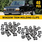 Set of 40 Rear Windshield Trim Reveal Molding Clips for Ford (1964–1993)