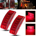 2X Red 6 Inch LED Side Marker Turn Signal Light for Trailer Truck