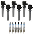Set of 6 Ignition Coils & Spark Plugs for Mazda Tribute (2001–2006)