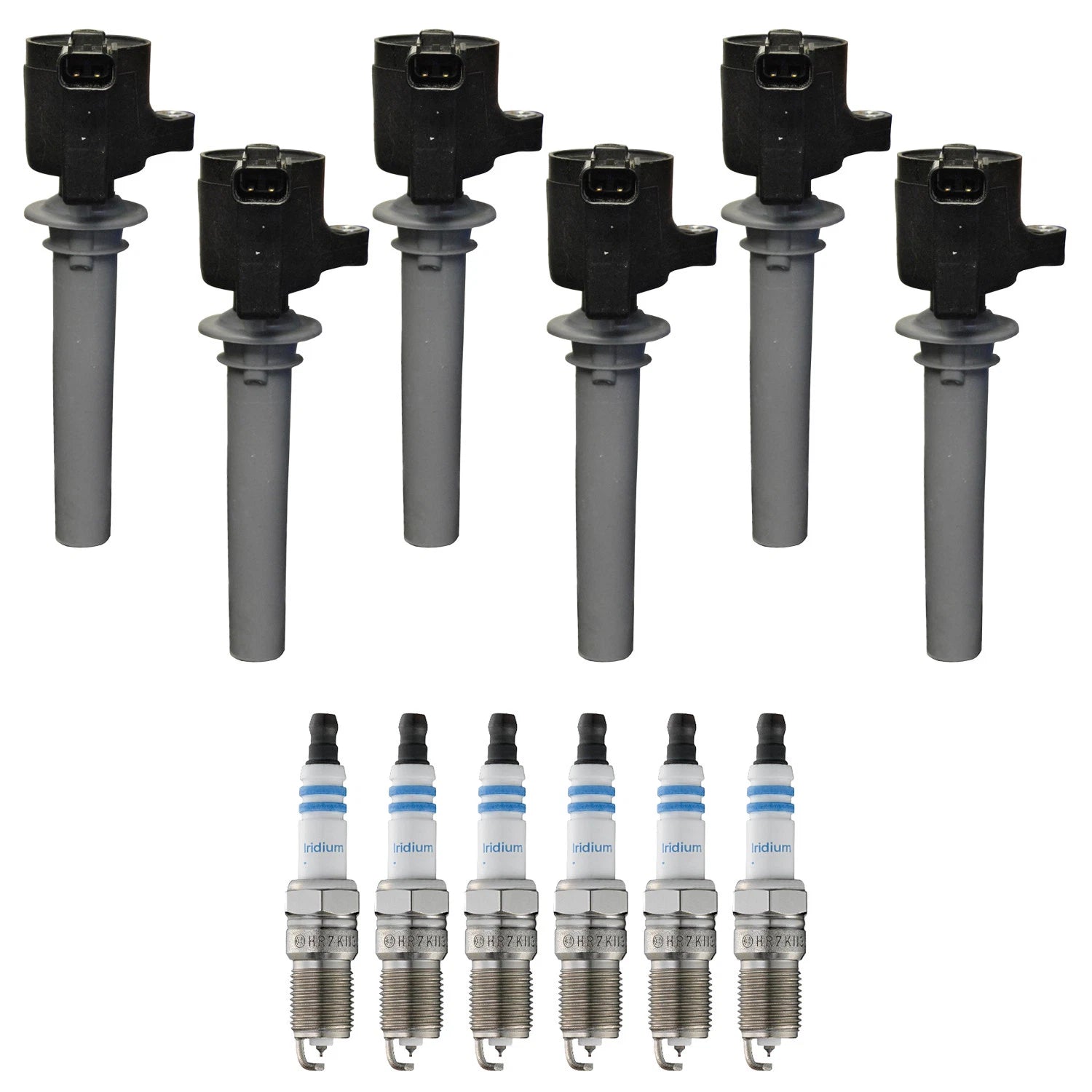 Set of 6 Ignition Coils & Spark Plugs for Mazda Tribute (2001–2006)