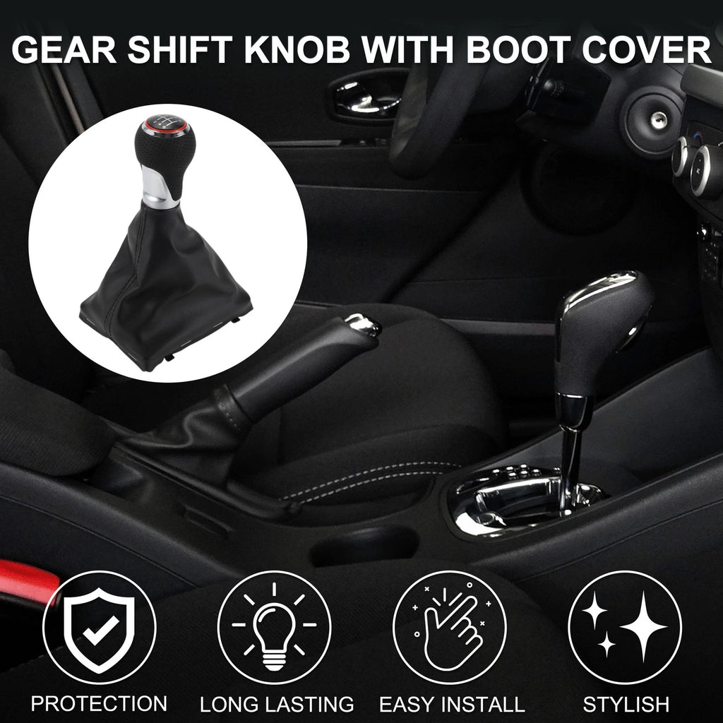 6 Speed Shift Knob with Boot Cover No. 8K0863278H for Audi A4 (2008–2016)