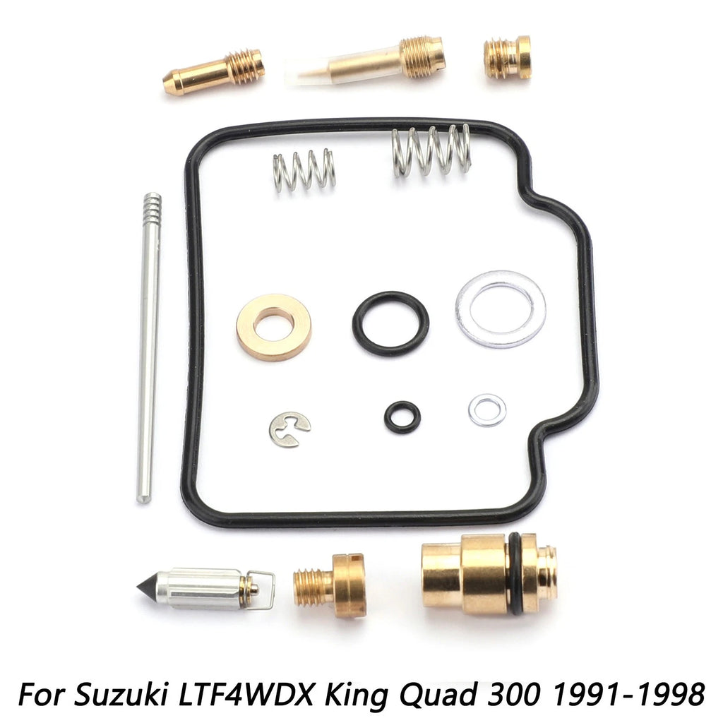 Carburetor Repair Rebuild Kit for Suzuki LTF4WDX King Quad 300 (1991–1999)